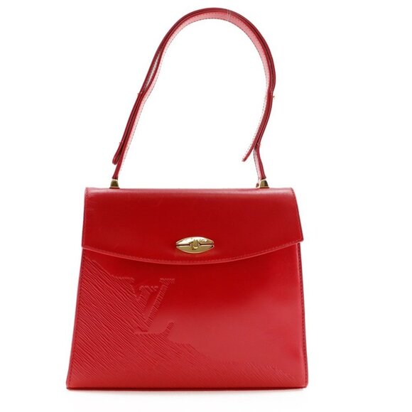 LOUIS VUITTON Spartan Shoulder Bag M63947 Opera line Red Calfskin/Epi - Picture 1 of 13
